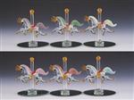 CSH91 Glass Carousel Horse 6 asst